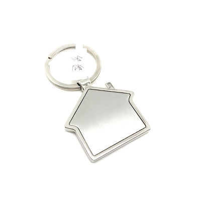 OEM Zinc Alloy Keychains 44x75x6mm Siliver Color