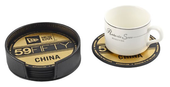Multicolor Cork / PU Modern Coaster Set For Hot And Cold Drinks