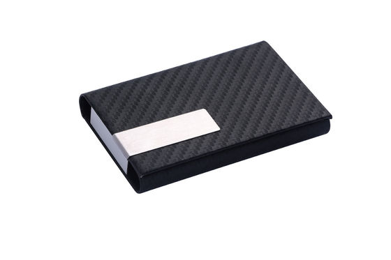 Slim Metal Name Card Holder Holds Up To 50 Business Cards Rectangle Design In Polybag Pack