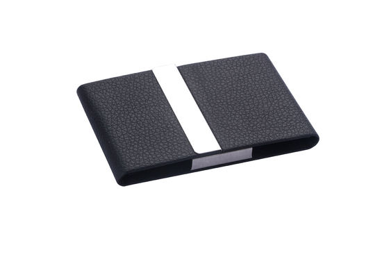 Rectangle Metal Business Card Holder For Men And Women Snap Closure Package
