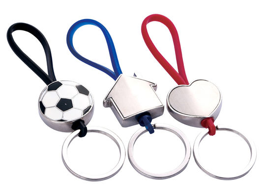 Classic Customized Leather Keychains Durable Key Holders With Available Patterns