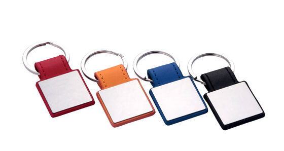 Customized Polybag Keychain Classic Style Genuine Leather Key Chain For All Keys