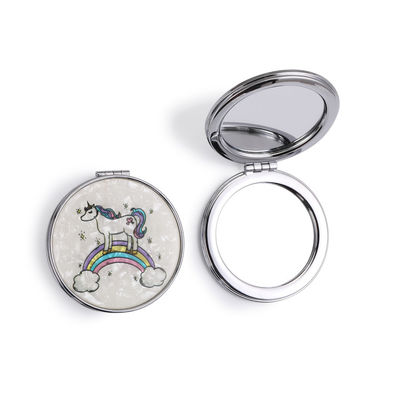 Foldable Pocket Mirror With Customizable PU Leather