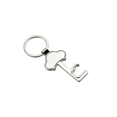 Plated Metal Beer Bottle Opener With Custom Logo And Keychain