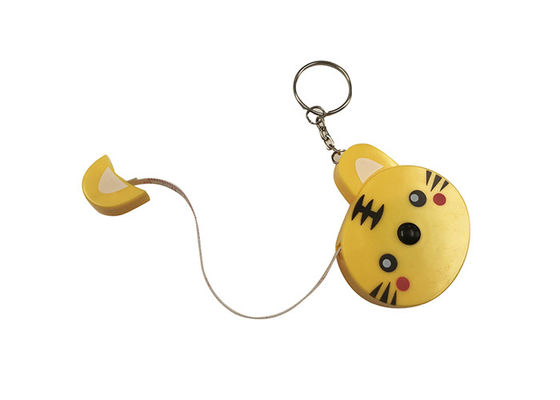 Cute Tiger Retractable Tape Measure ABS Plastic Tailor Animal Metal