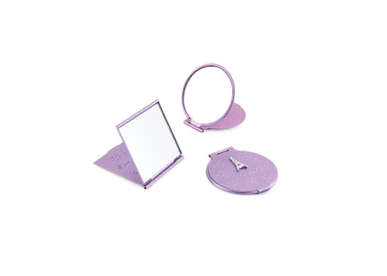 Aluminum Round Small Foldable Mirror Foldable Travel Compact Mirror Square