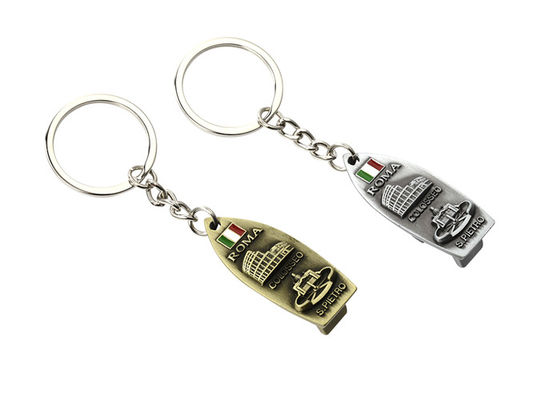 Bullet Cute Metal Keychain Zinc Alloy Metal Bottle Opener Keychain 15mm Thick