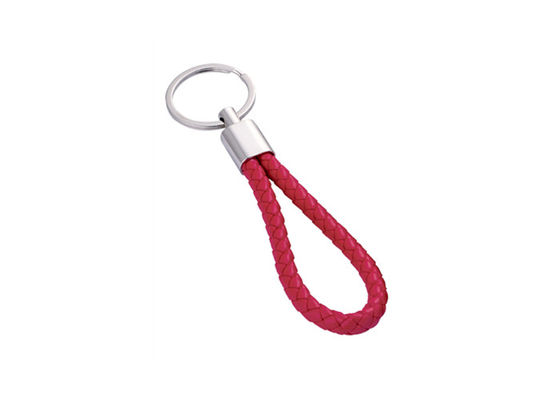Zinc Alloy PU Leather Key Chains UV Printing Leather Key Ring Holder