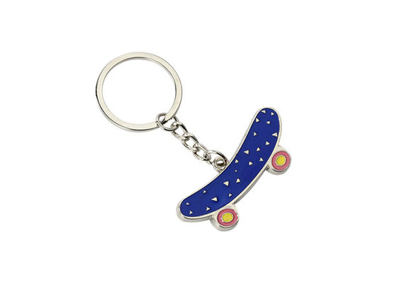 Zinc Alloy Cute Metal Keychain 3.5mm Iron Skateboard Key Chain Souvenir Gift