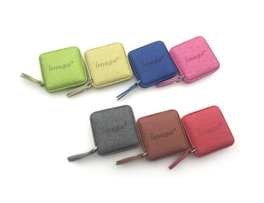 ABS PU Leather Mini Retractable Tape Measure Fabric Texture Debossing Logo Souvenir