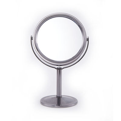 Good price Round Silver Cosmetic Table Top Mirror with Adjustable Design online