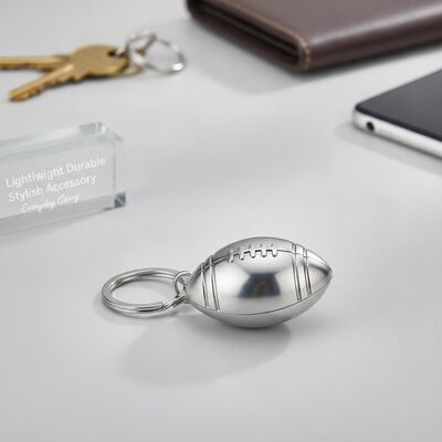 Good price Split Ring Cute Metal Keychain Football Shape 15 Grams Lightweight Durable Stylish Accessory Suitable for Everyday Carry online