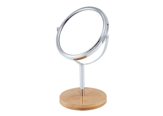 Good price Eco Friendly Cosmetic Table Mirror Double Sides Wooden Desktop Mirror Bamboo online