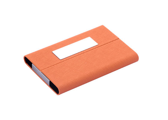 Good price Debossing Name Card Holder Magnetic Closure Zinc Alloy Pu Leather Card Holder online