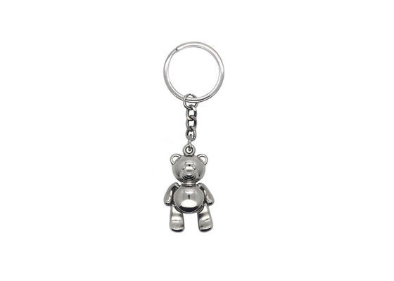 Bear Shape Cute Metal Keychain Customized Color Engraving Keychains
