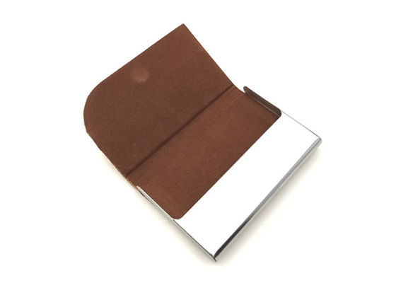 Stainless Iron PU Leather cork card holder Magnetic Eco Friendly Card Case 65g