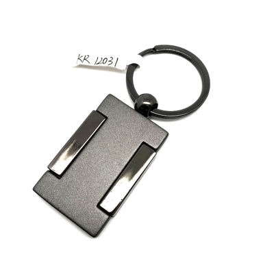 MOQ 500 Black Gun color Metal Keychain Holder with Customized Logo for