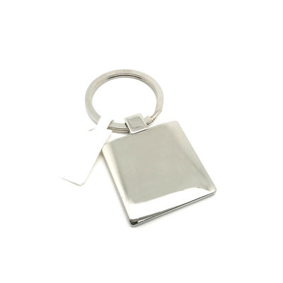 Red Zinc Alloy Metal Keychain Holder With Customized Logo 34x72x5mm