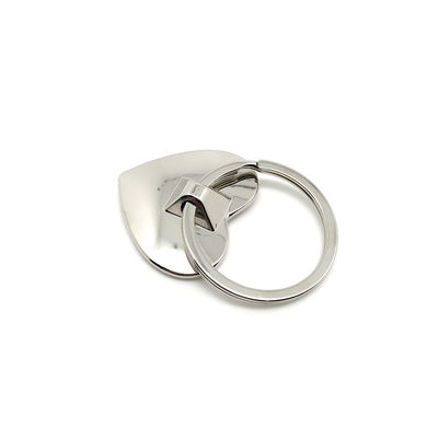 Siliver Metal Keychain Holder With Customized Logo In Individual Polybag