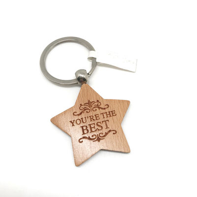 Engraved Wooden Keychain Personalized For Eco Friendly Gifting