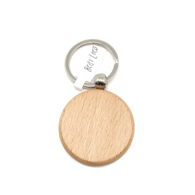 Custom Engraved Wooden Keychain Durability Decorative Key Ring With Personalized Design