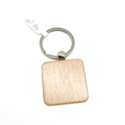 Engraved Natural Wood Keychain Eco Friendly 2-10mm