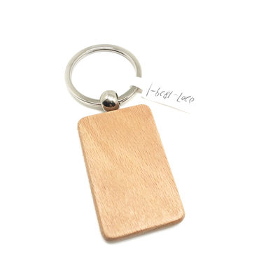 Eco Friendly Personalized Wooden Keychain Engraving Customizable Gift In Natural Wood