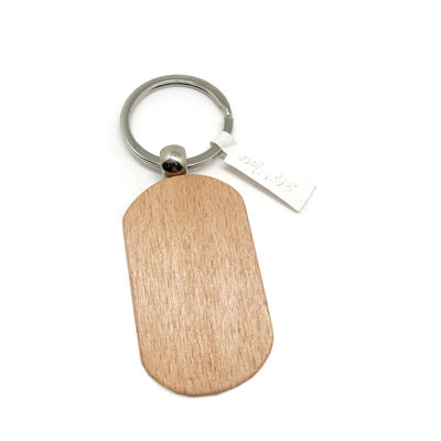 Durability Eco Friendly Customizable Wooden Keychain Engraving For Personalized Decoration