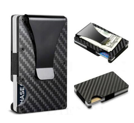 Aluminum PU Credit Card Holder Wallet RFID Blocking Organizer For 8-10 Cards