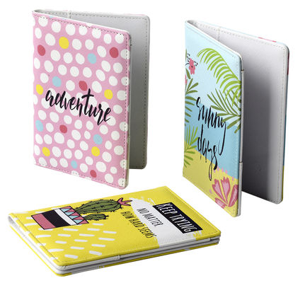Customizable Weave Pattern PU Passport Holder With ID Window And Travel Document Organizer