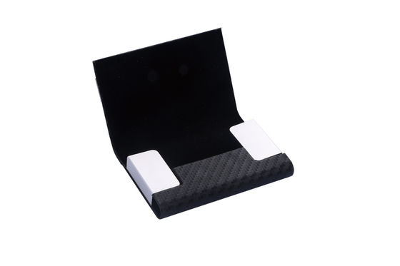 Slim Metal Name Card Holder Holds Up To 50 Business Cards Rectangle Design In Polybag Pack