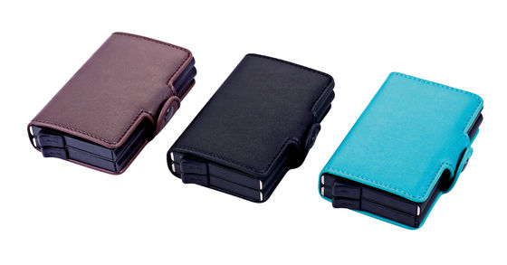 RFID Magnet Closure Credit Card Holder Wallet Rectangle Shape For Promotion And Souvenir Gift