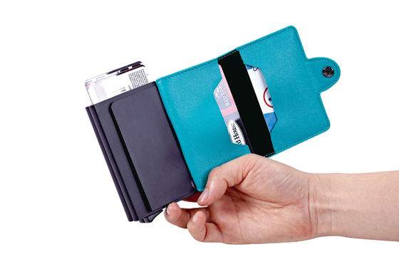 RFID Magnet Closure Credit Card Holder Wallet Rectangle Shape For Promotion And Souvenir Gift