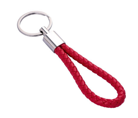 Classic Style Customized Leather Keychain Holder Available Color Polybag Packaged