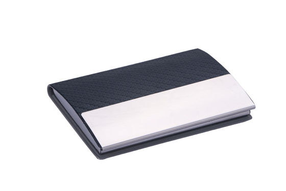 Metal PU Slim Minimalist Rectangle Business Card Holder