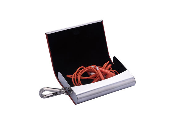 Slim Metal And PU Snap Closure Card Holder Organizer