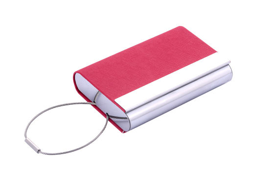 Slim Metal Name Card Holder With Snap Closure