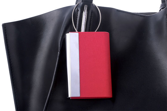Slim Metal Name Card Holder With Snap Closure