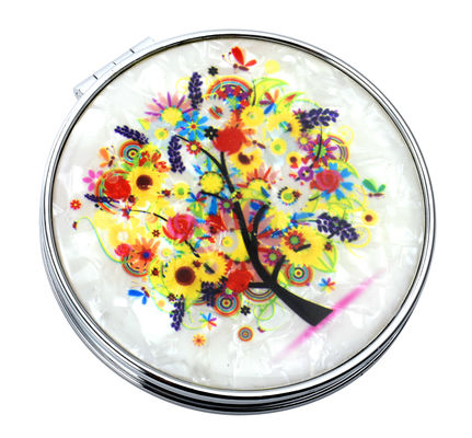 Foldable Round Magnifying Cosmetic Pocket Mirror