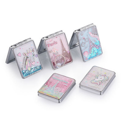 Portable Foldable Round Portable Makeup Pocket Mirror Compact Cosmetic Mirrors With NO Lighting