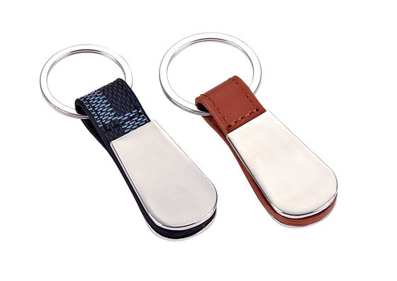 Personalized Classic Leather Keychains with Optional Colors