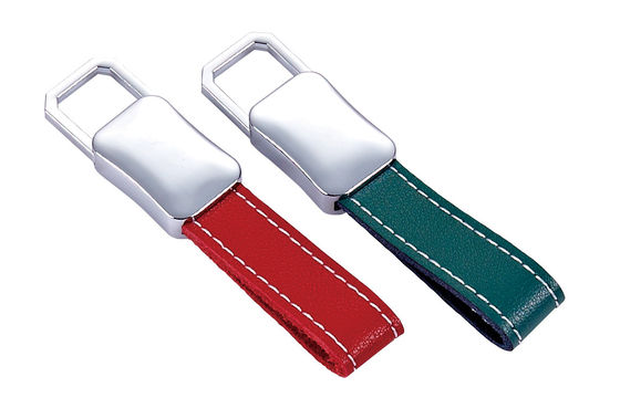 Premium Leather Keychain Key Holder in Vibrant Hues