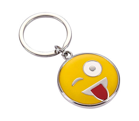 Personalized Metal Keychain With Smile For Daily Use