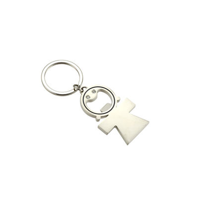 Compact Metal Beer Bottle Opener Keychain With Custom Plating