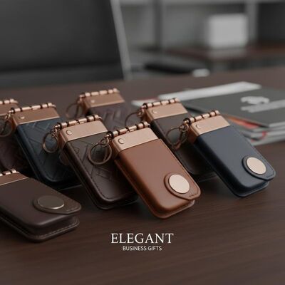 Customized Leather Key Holders Keychain Holder Elegant Design Perfect for Business Corporate Gifts and Marketing Campaigns
