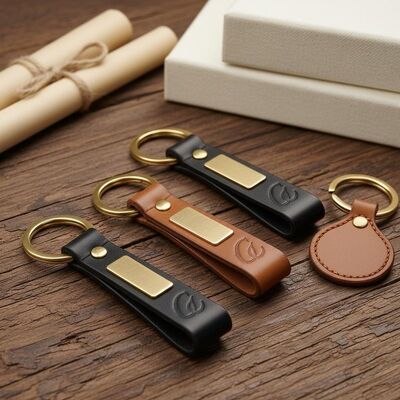Customized Leather Key Chains Classic Style Ideal for Business Gifts Corporate Events and Personal Accessories