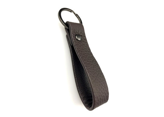 Debossed 10mm PU Genuine Leather Key Holder For Keys Customized