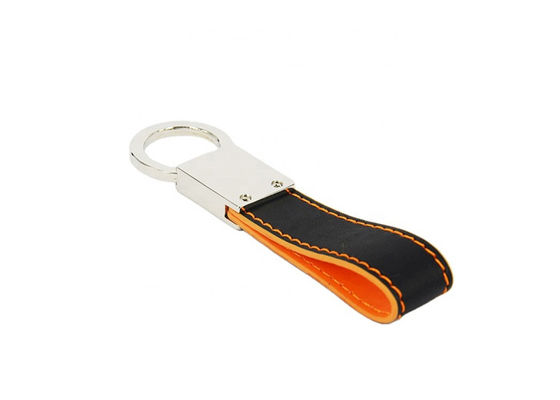 Stitch Metal Snap Hook Key Ring 7mm Debossing Leather Car Key Holder