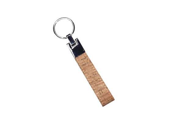 Cork Plain Leather Keyring 12mm Bulk Leather Keychains Souvenir Advertising Gift