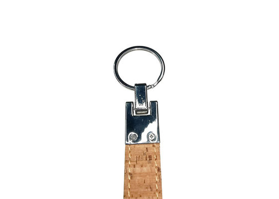 Cork Plain Leather Keyring 12mm Bulk Leather Keychains Souvenir Advertising Gift